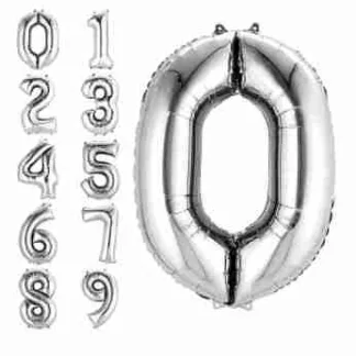 34 in balloons-silver